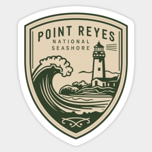 Point Reyes National Seashore Retro Sticker